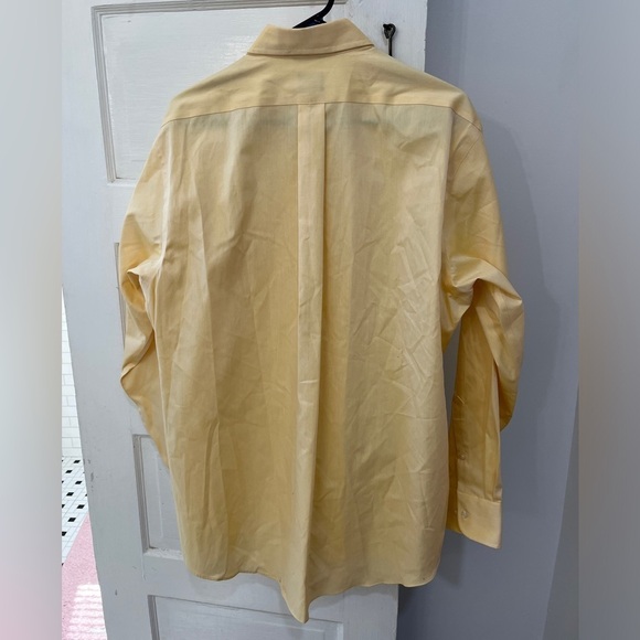 NWT Chaps Pastel yellow button down shirt 16.5 inch neck - Picture 4 of 6